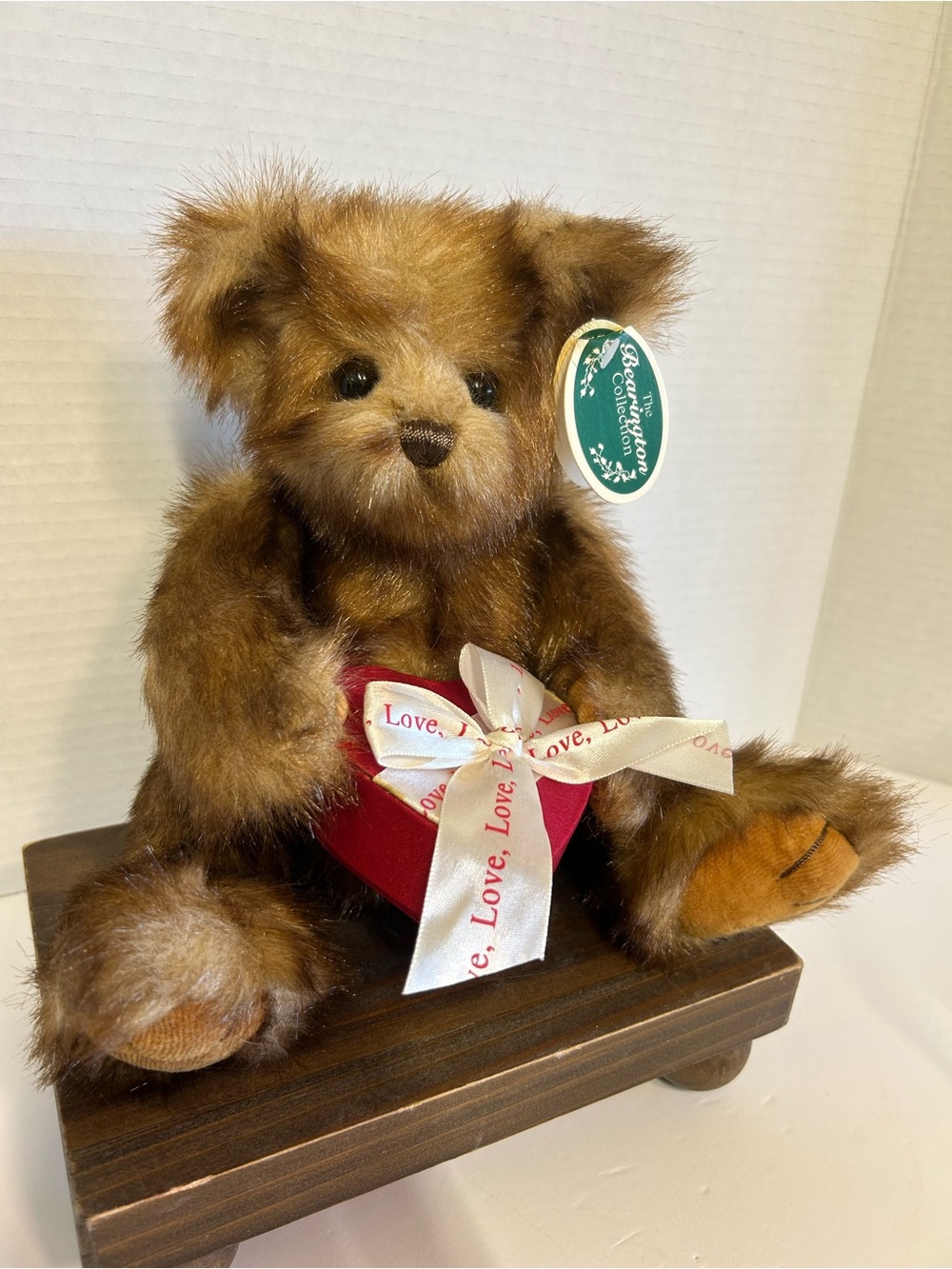 Bearington Collection Willie Findlove Teddy Bear Furry Plush Stuffie